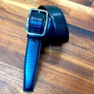 Vintage Prada 38” Black Leather Belt